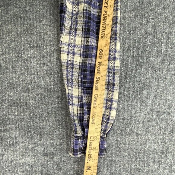 VTG Dockers Button Up Shirt Women’s Small Windowpane Plaid Long‎ Sleeves Cotton - Picture 12 of 12